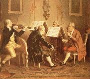 hans werer henze A string quartet of the 18th century oil
